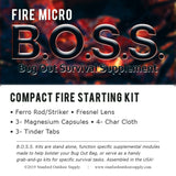 Fire MICRO B.O.S.S.- Ultra Compact Fire Starting Kit