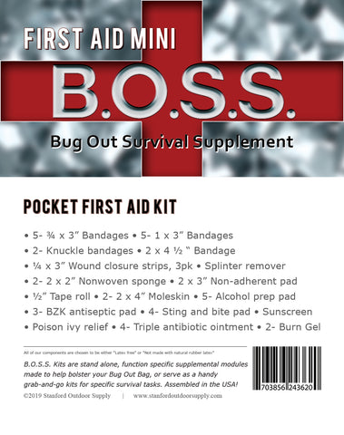 First Aid Mini B.O.S.S.- Pocket First Aid Kit